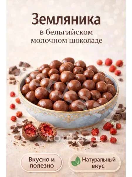 Konkazi Земляника ягода в бельгийском шоколаде
