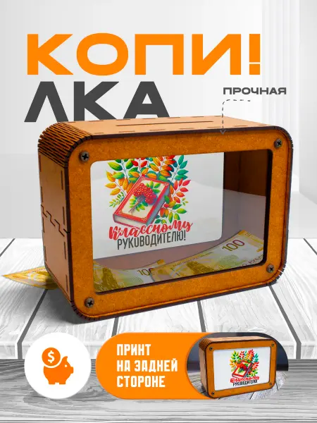 KopiCash Копилка для денег День учителя