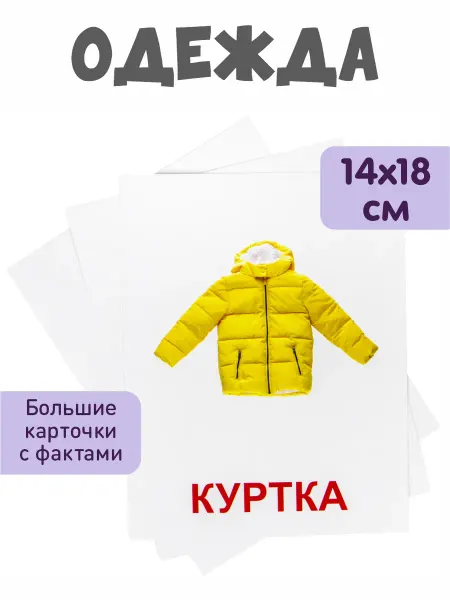KoroBoom Обучающие карточки Домана "Одежда" Всезнайка