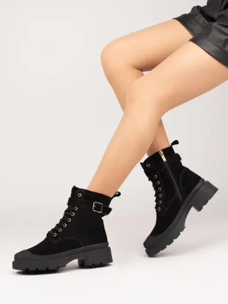 Ботинки зимние замшевые Shoes house