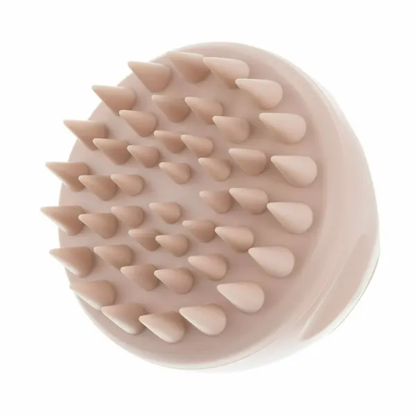 Щетка массажная Dewal Beauty, для мытья головы, 8х8,5 см, пластик/силикон, цвет бежевый (HMB-107)