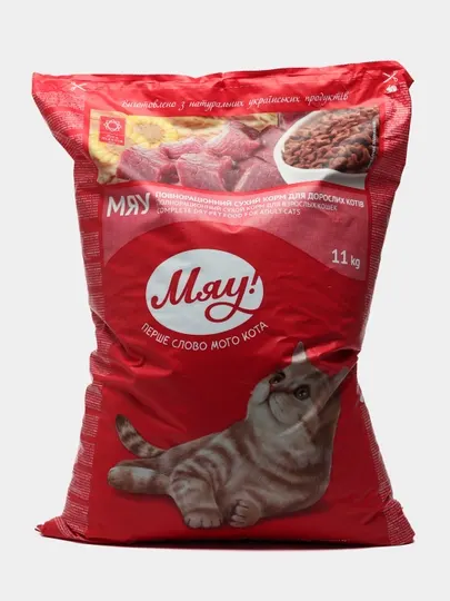 Сухой корм для кошек МЯУ, с кроликом, 11 кг