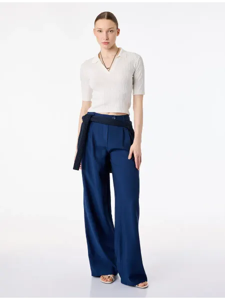 KOTON Брюки-палаццо с защипами из вискозы