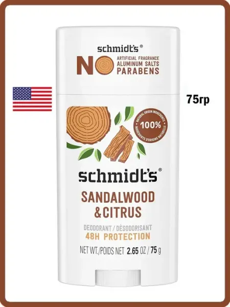 Натуральный Дезодорант Сандал и Цитрус 75 гр Schmidt's