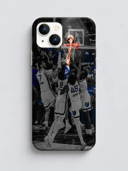 Прозрачный чехол на iPhone 14 Баскетбольный матч