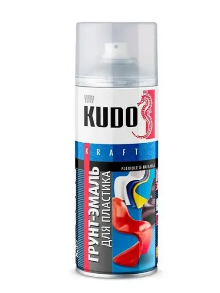 KUDO Грунт-спрей для пластика KU-6003 белый 520мл