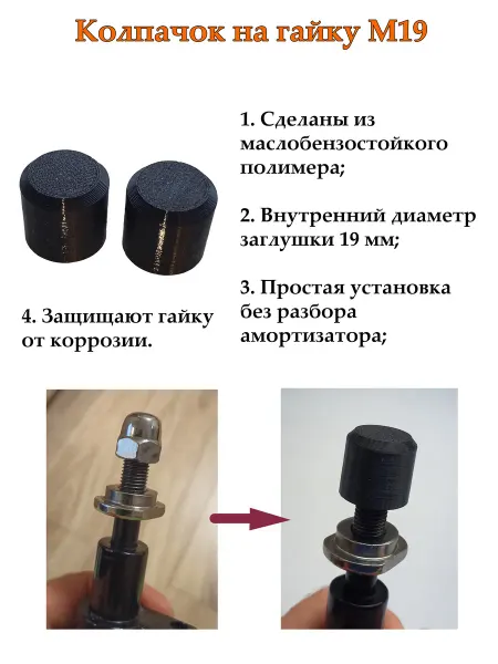 Modaleks Колпачки на гайки винтов M12 самоката Kugoo M4