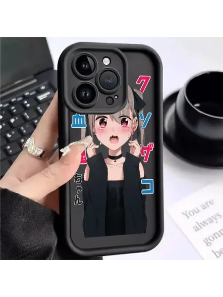 Чехол на SAMSUNG A50 A30S A50S чёрный аниме вампирша