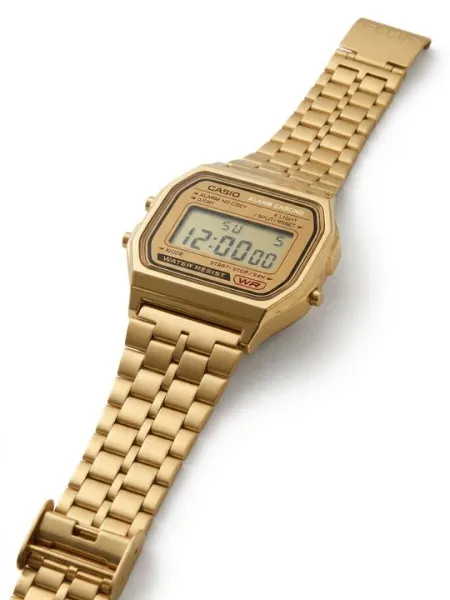 Электронные часы CASIO Vintage с металлическим браслетом, с будильником, 3 цвета - Проекционные часы