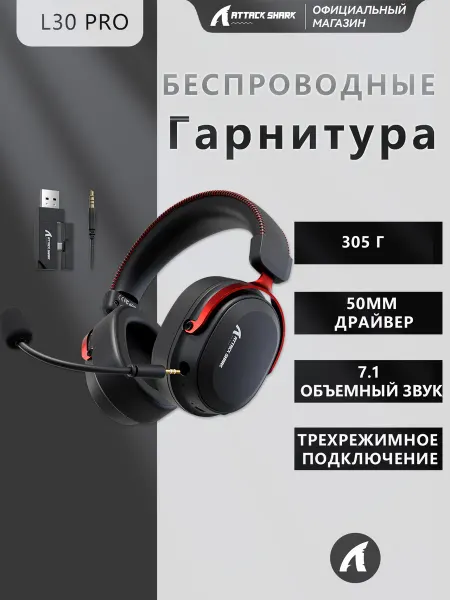 L30PRO Беспроводная игровая гарнитура：50-мм динамик