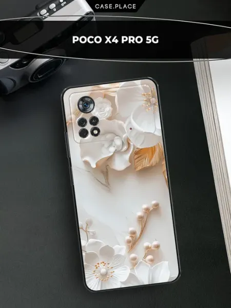 Чехол на Poco X4 Pro 5G с цветочками Xiaomi