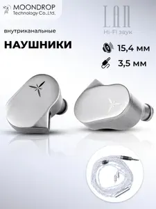 Наушники проводные без микрофона для телефона и компьютера MOONDROP LAN внутриканальные мониторные наушники Уцененный товар