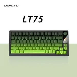 LANGTU Игровая клавиатура беспроводная LANGTU LT75, Английская раскладка, черный, темно-зеленый