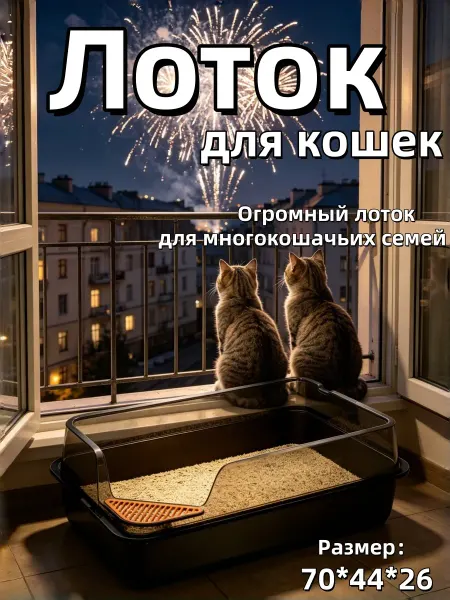 Супербольшой лоток для крупных пород кошек