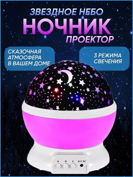 LayfHome Светильник звездное небо ночник детский проектор