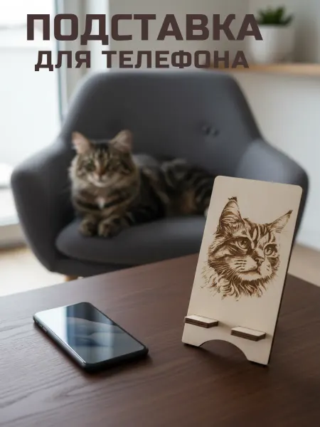 ViTa.lazer Подставка для телефона деревянная