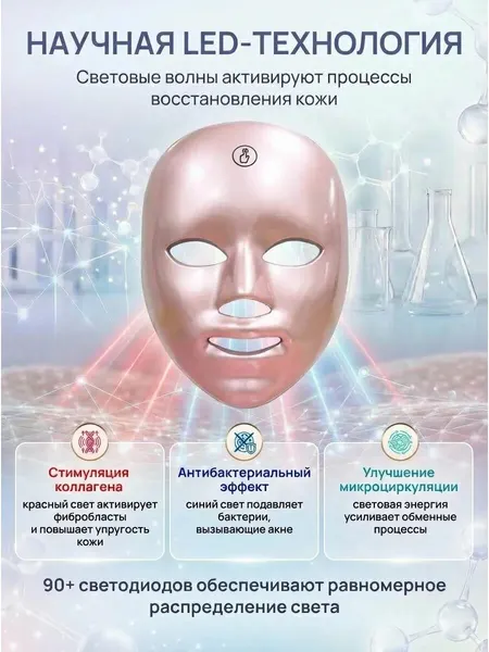 LED маска для лица светодиодная