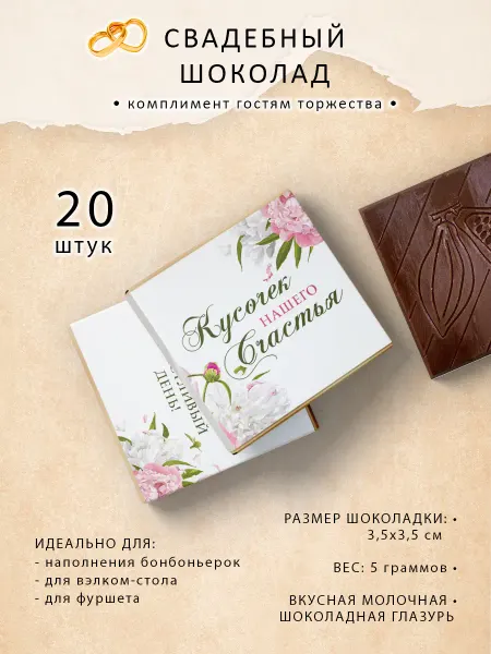КРЕАТИВНАЯ СВАДЬБА Маленькие шоколадки на свадьбу
