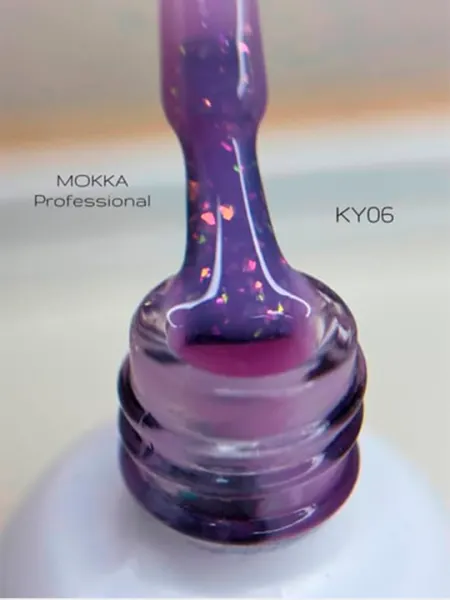 Цветной жидкий полигель, гель лак для ногтей Opal MOKKA, сушить в UV/LED лампе, 8 мл