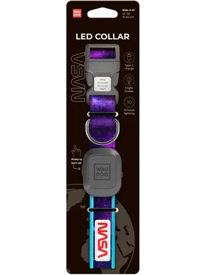 Ошейник для собак с подсветкой WAUDOG LED, NASA21