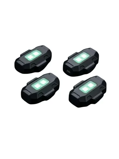 LED стробоскоп для авто и мото, 4 шт, магнитный, USB зарядка