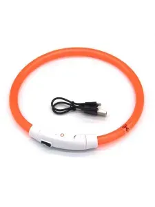 Светящийся ошейник для собак и кошек, LED, USB зарядка
