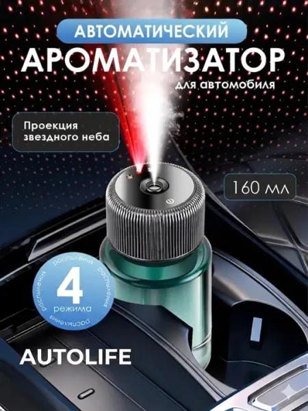 Ароматизатор для авто с LED-подсветкой и функцией Звёздное небо