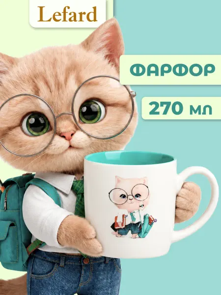 Lefard Кружка 270 мл для чая детская "Самый любознательный" фарфор