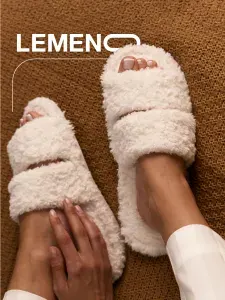 Тапочки LEMENO домашние открытые меховые