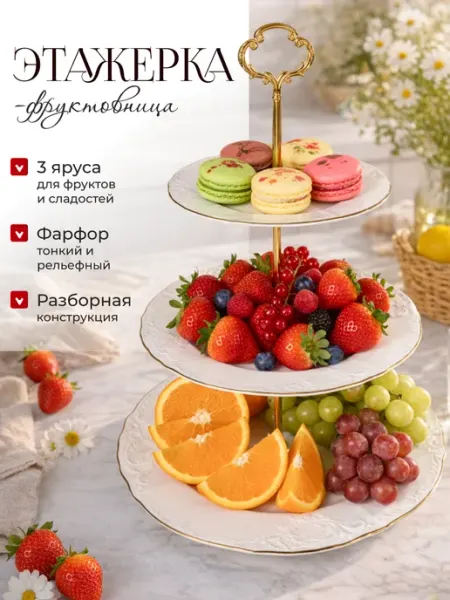 Lenardi Этажерка фруктовница конфетница