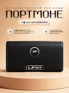 Мужское портмоне Lifan / Кошелек для денег и карт Лифан / Портмоне для автодокументов
