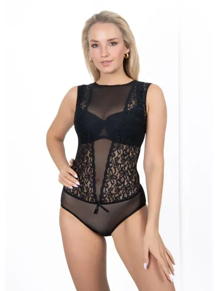 MarGO lingerie Боди кружевное черное сетка