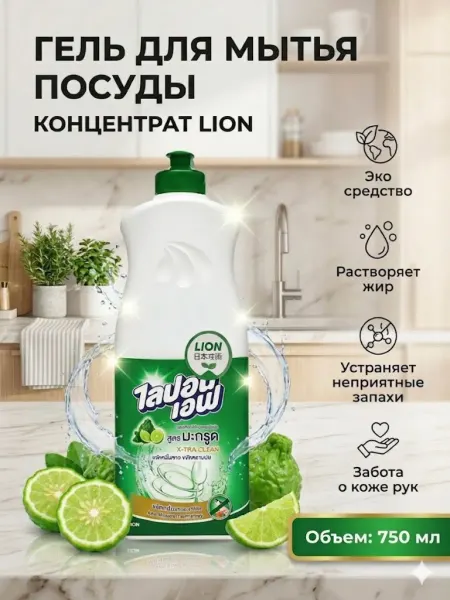 Lion Средство для мытья посуды LIPON-F 500 мл
