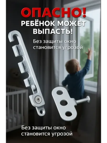 Livimi для дома Ограничитель окна пластиковый регулируемый, защита детей