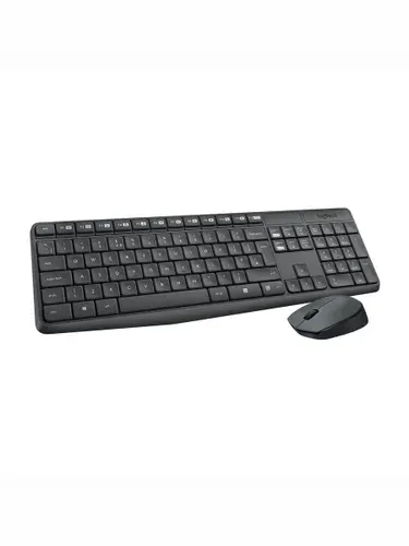 Logitech MK235 Беспроводной комплект мышь + клавиатура, русская раскладка, черный