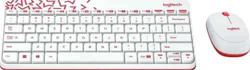 Logitech с Гравировкой MK240 Беспроводной комплект мышь + клавиатура, русская раскладка, белый