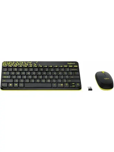Logitech MK240 Беспроводной комплект мышь + клавиатура, русская раскладка, черный