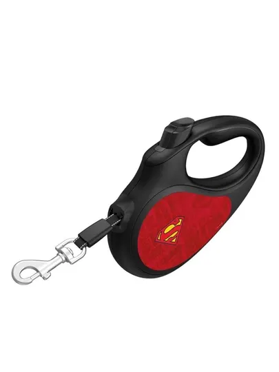 Поводок-рулетка для собак WAUDOG R-leash, рисунок Superman Logo, красный, размер M, до 25 кг