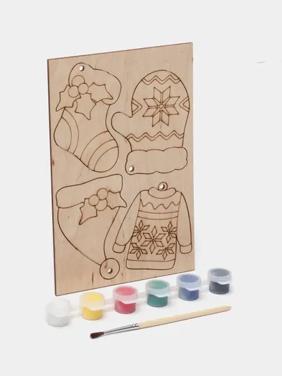 Роспись по дереву Lori, игрушки на ёлку Фнн-018 "Зимнее настроение" q0000012287