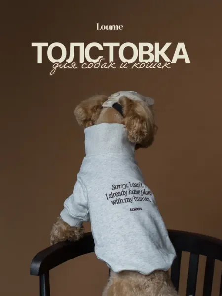 Loume Толстовка для собак без флиса