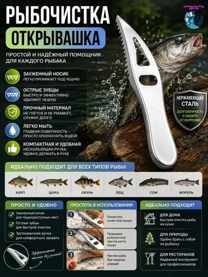 Рыбочистка, кухонный нож для чистки рыбы