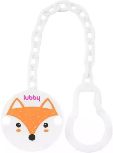 Клипса-держатель для пустышек Lubby цепочка, с рождения, полипропилен