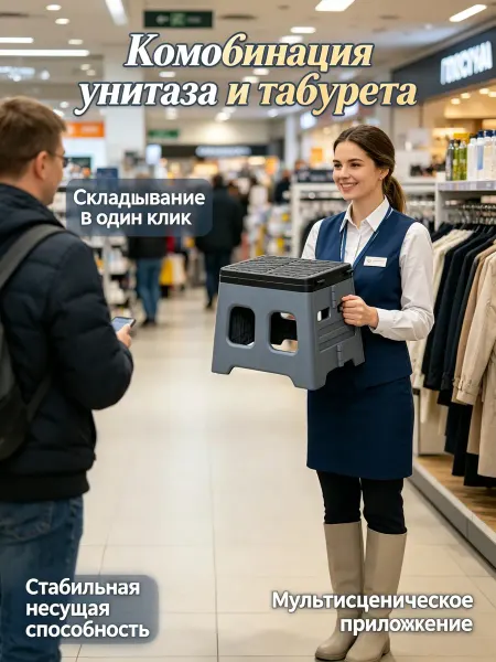 Lumpex Портативный складной легкий стульчак для унитаза
