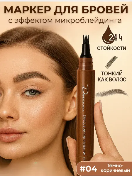 LuNaBeauTy Маркер для бровей водостойкий с эффектом микроблейдинга
