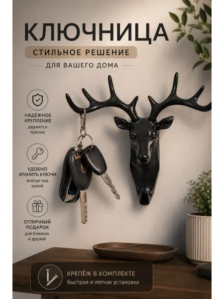 LuNext Крючок на липучке ключница настенная