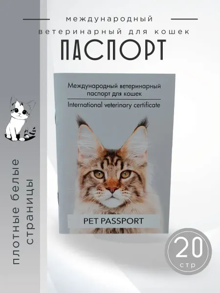 Lyalya&Co Международный ветеринарный паспорт для кошек