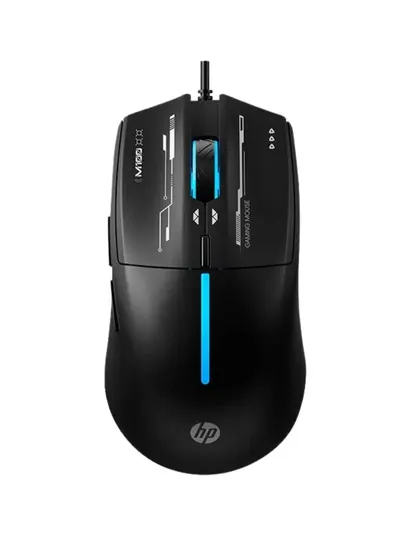 Игровая мышь HP M100 проводная, RGB подсветка, USB мышка для компьютера и ноутбука