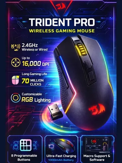Мышь беспроводная Redragon Trident Pro M693
