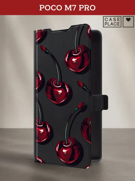 POCO Чехол-книжка на M7 Pro с вишней