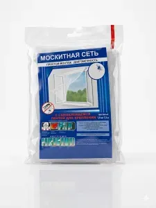 Москитная сетка на окно с самоклеящейся лентой